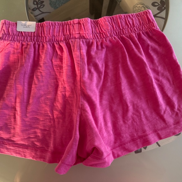 Pink Victoria Secret medium mid rise hot pink drawstring shorts NWT - Picture 4 of 5